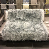 Faux Fur Throw Blanket 60" x 50" Shaggy Long Pile