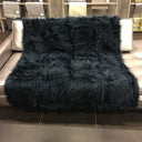 Faux Fur Throw Blanket 60" x 50" Shaggy Long Pile