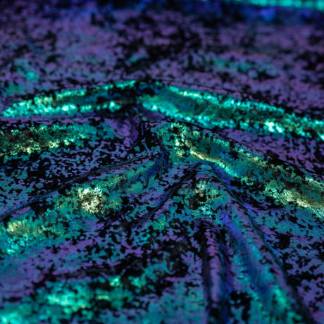 Stretch Velvet Foil Fabric