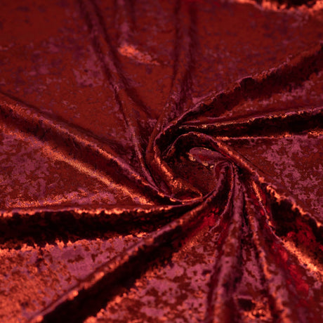 Stretch Velvet Foil Fabric