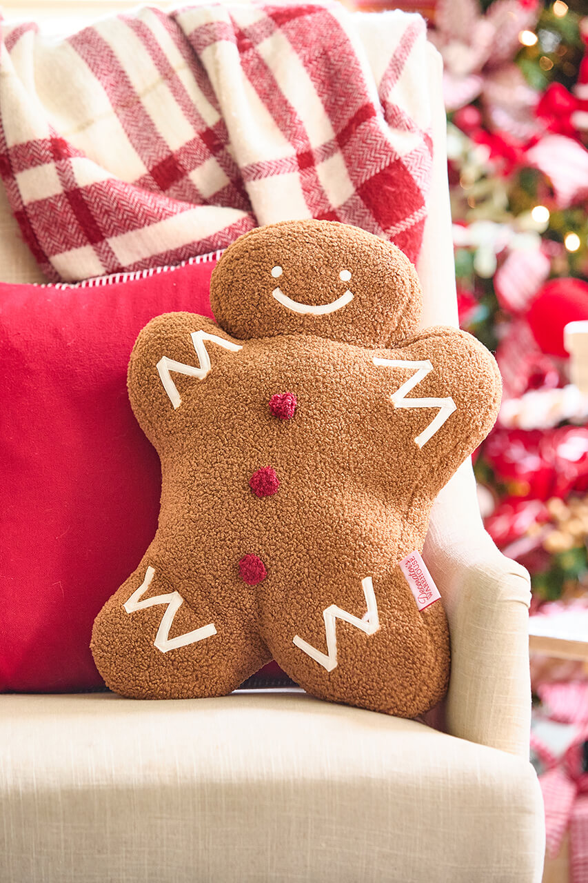 Gingerbread Man Pillow 18" x 13"
