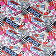 Cotton Lycra Jersey Knit Girls Rule Graffiti Print