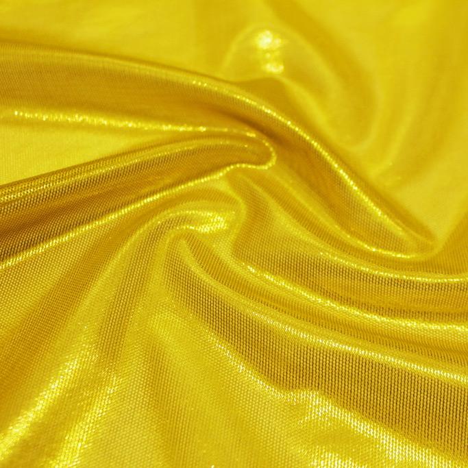 Glaze Foiled Stretch Mesh Fabric - Gunmetal, Gold, Pacific Blue/Royal, 57" Width (1 Yard)