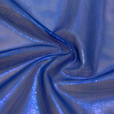 Glaze Foiled Stretch Mesh Fabric - Gunmetal, Gold, Pacific Blue/Royal, 57" Width (1 Yard)
