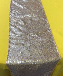Camino de mesa con lentejuelas Glitz de 1 yarda, 11 x 96 pulgadas, lino de poliéster brillante para bodas y eventos