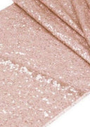 Camino de mesa con lentejuelas Glitz de 1 yarda, 11 x 96 pulgadas, lino de poliéster brillante para bodas y eventos