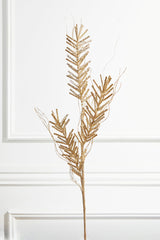 Champagne Glitter Sequin Pine Spray 30 Inch Elegant Christmas Decor