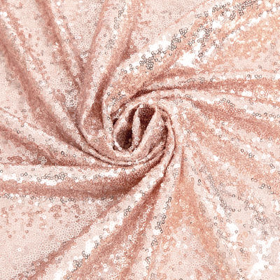 Rose Gold Mini Glitz Sequin Mesh Fabric,