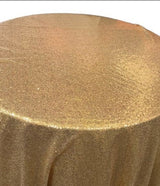 1 Yard Glitz Sequin Tablecloth Round 120 Inch Sparkling Polyester Linen for Weddings and Events