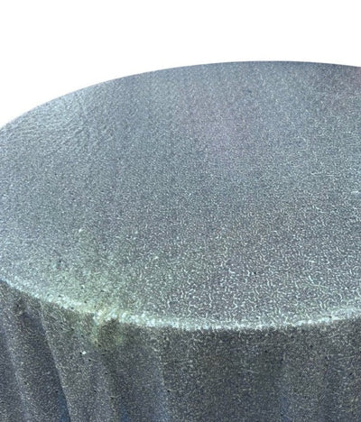 1 Yard Glitz Sequin Tablecloth Round 120 Inch Sparkling Polyester Linen for Weddings and Events