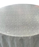1 yarda de mantel redondo de lentejuelas Glitz, 120 pulgadas, poliéster brillante para bodas y eventos