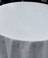 1 Yard Glitz Sequin Tablecloth Round 120 Inch Sparkling Polyester Linen for Weddings and Events