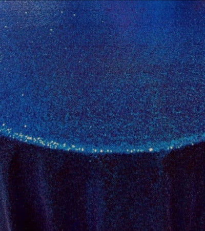 1 Yard Glitz Sequin Tablecloth Round 120 Inch Sparkling Polyester Linen for Weddings and Events