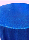 1 Yard Glitz Sequin Tablecloth Round 120 Inch Sparkling Polyester Linen for Weddings and Events