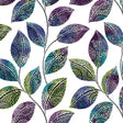 Cotton Fabric Go with the Flow Mosaic Leaves White/Multi 44/45