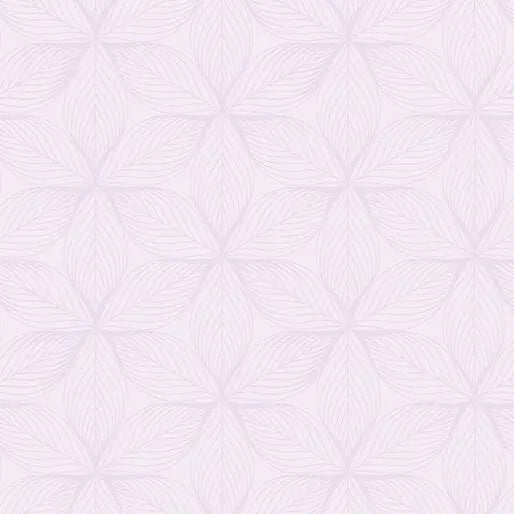 Cotton Print Go with the Flow Star Leaves Light Purple 44/45" Fabric