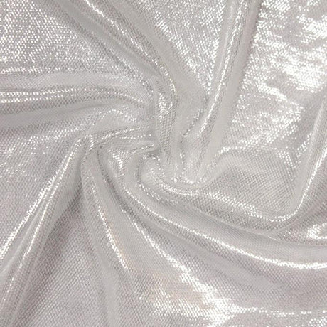 Goddess Foiled Stretch Mesh Polyester Fabric - Black/Fuchsia, 58/60" Width (1 Yard)