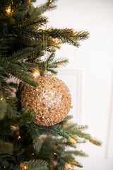 4” Rose Gold Drop/Ball Glass Ornament