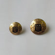 Gold Crown Navy Crest Metal Buttons - Gold Crown With Navy Crest, Metal Button
