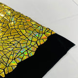 Stretch Velvet Metallic Foil Fabric