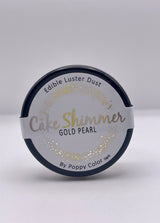 Cake Shimmer Gold Pearl by Poppy Paint – 100% Edible Luster Dust (3g) for Cake Decorating