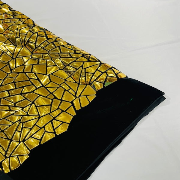 Stretch Velvet Metallic Foil Fabric