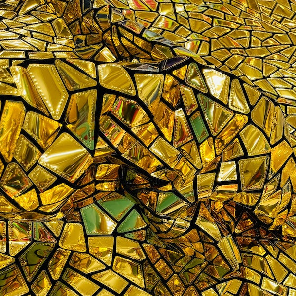 Stretch Velvet Metallic Foil Fabric