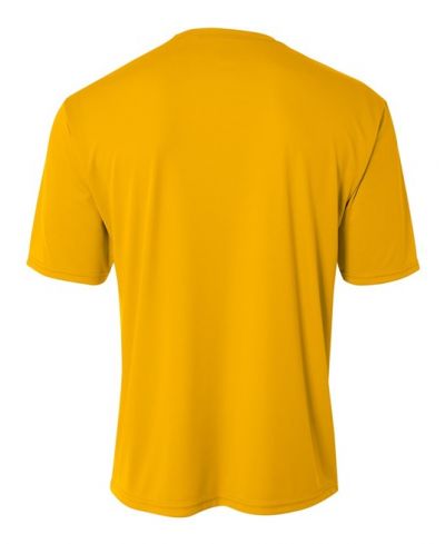 A4 NB3142 Youth Cooling Performance Crew Micro Poly Interlock Fabric - Gold, 44+ UPF, Moisture Wicking, Stain Release (1 Piece)