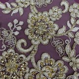 Beaded Corded Lace Trim 11" Polyester Net Mesh
