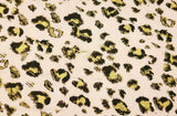 Quilting Cotton Gold Leopard on Pink
