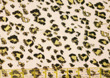 Quilting Cotton Gold Leopard on Pink