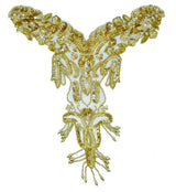 Beaded Sequins Applique 12x12 Dangling