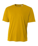 A4 NB3142 Youth Cooling Performance Crew Micro Poly Interlock Fabric - Gold, 44+ UPF, Moisture Wicking, Stain Release (1 Piece)