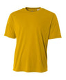 A4 NB3142 Youth Cooling Performance Crew Micro Poly Interlock Fabric - Gold, 44+ UPF, Moisture Wicking, Stain Release (1 Piece)
