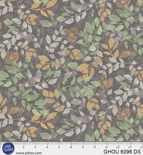 Cotton Fabric Deep Blue Allover Vines 44/45"
