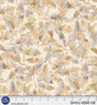 Cotton Print Golden Hour Natural Scattered Leaves Fabric