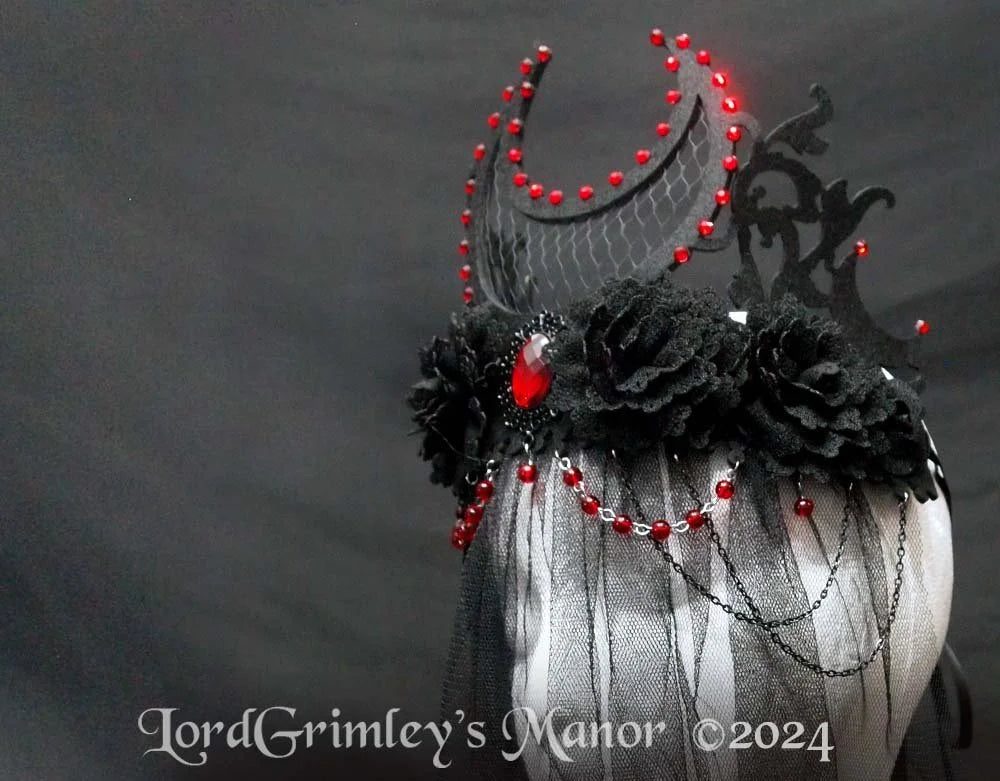 Devlish Demoness - Jeweled Blood Stone Tiara
