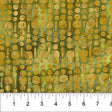 Cotton Print Golden & Green Bubble Cluster Fabric