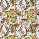 Swim Knit Poly Spandex Golden Palm Fronds