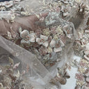 3D Beaded Floral Lace Mesh Fabric
