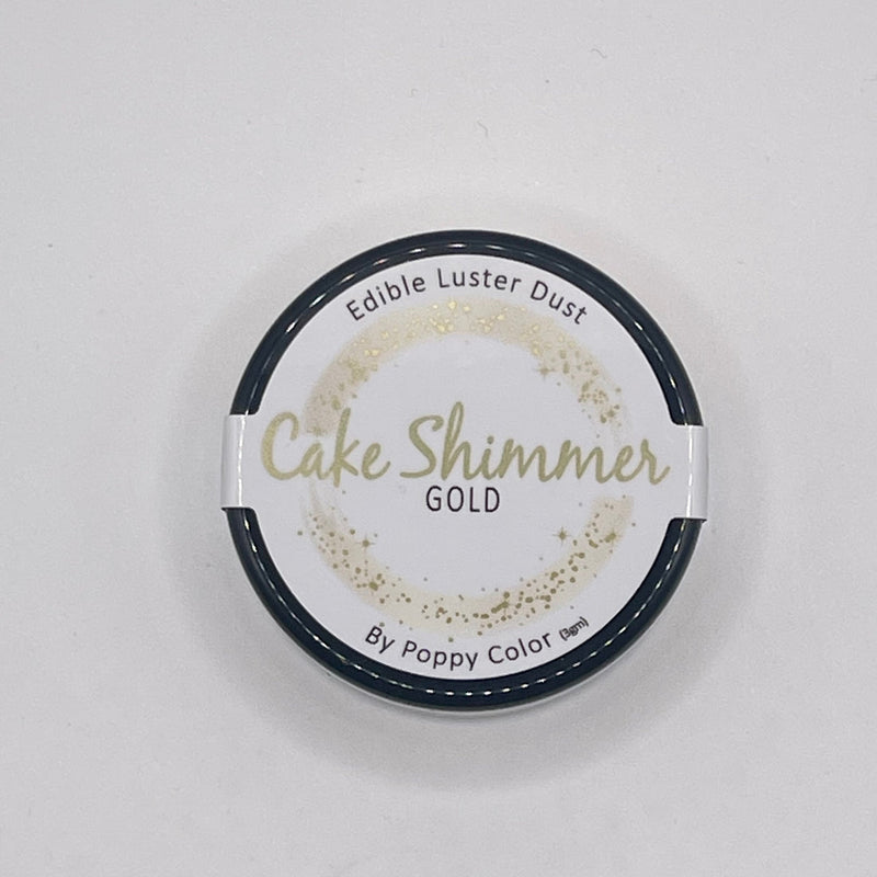 Cake Shimmer Gold by Poppy Paint 100% Edible Luster Dust 3g for Cake Decorating