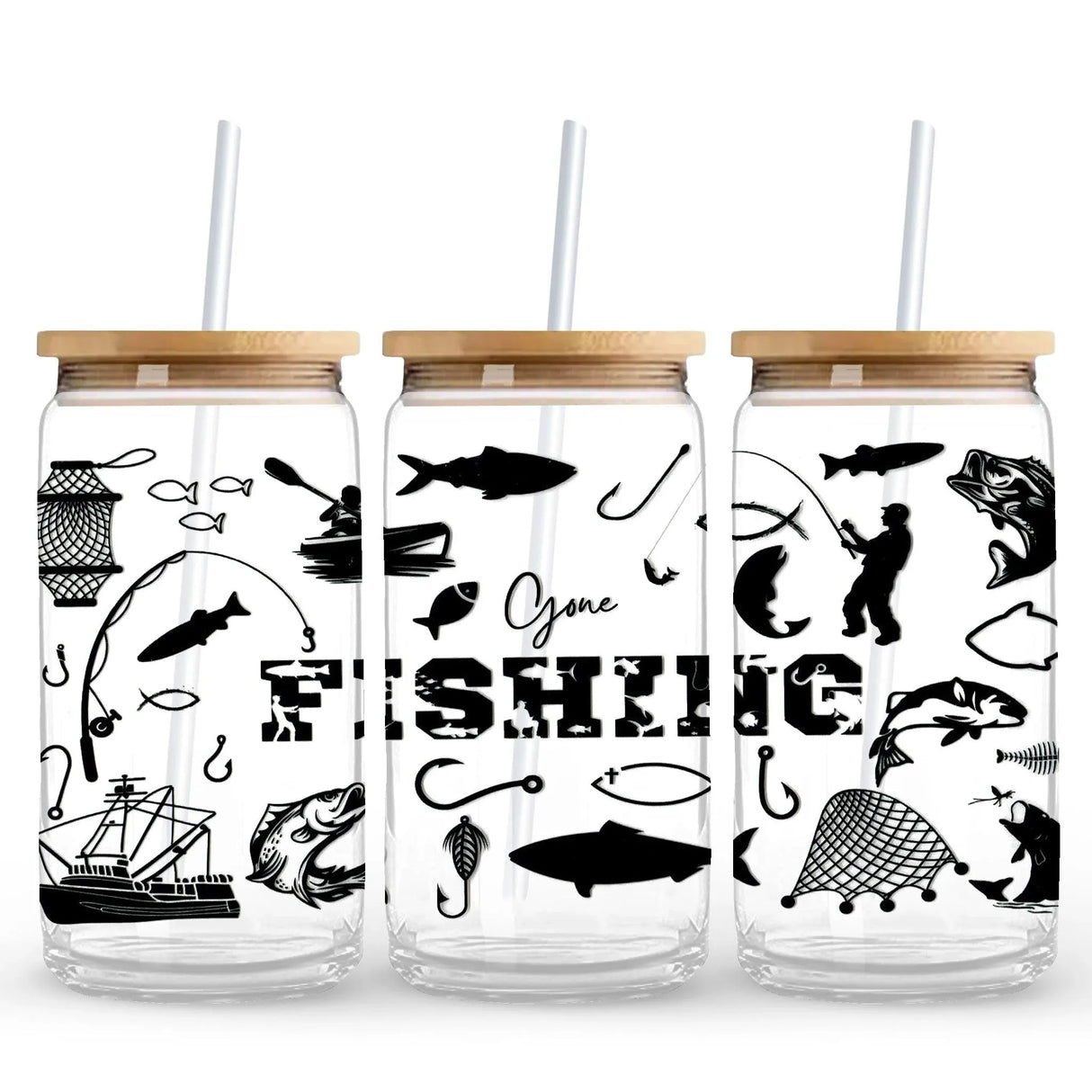 UV DTF Wrap - Gone Fishing (9.7" x4.3")