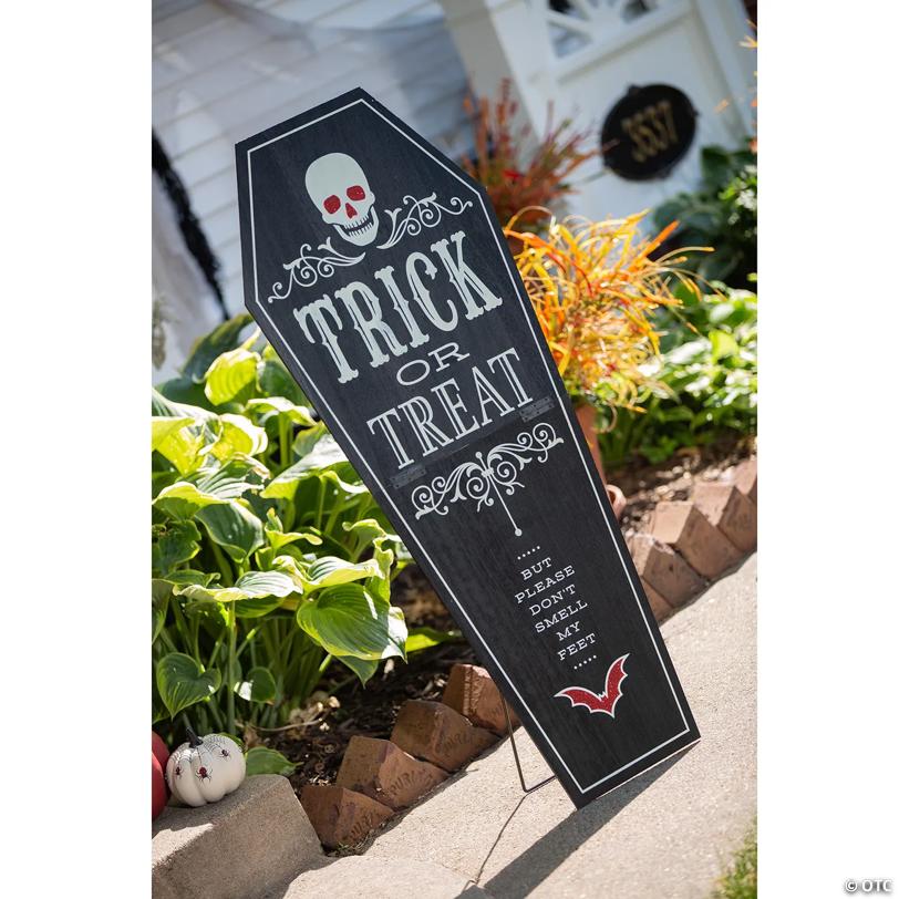Gothic Halloween Coffin Sign