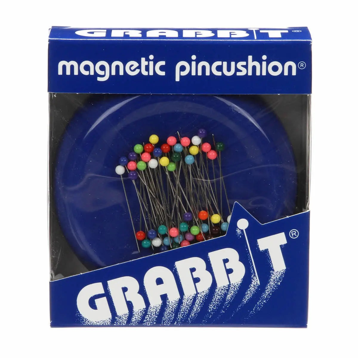 Magnetic Pincushion Blue with 50 Pins