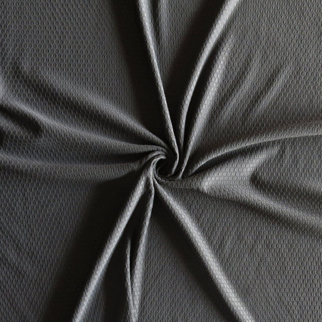 Dri-Fit Bubble Jacquard Poly Spandex Mesh Fabric - Graphite