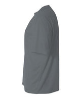 A4 NB3142 Youth Cooling Performance Crew Micro Poly Interlock Fabric - Graphite, 44+ UPF, Moisture Wicking, Stain Release (1 Piece)