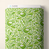 Cotton Print Birds and Branches Fabric by the Yard