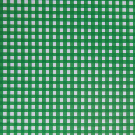 Swim Knit Grass Green Gingham Poly Spandex