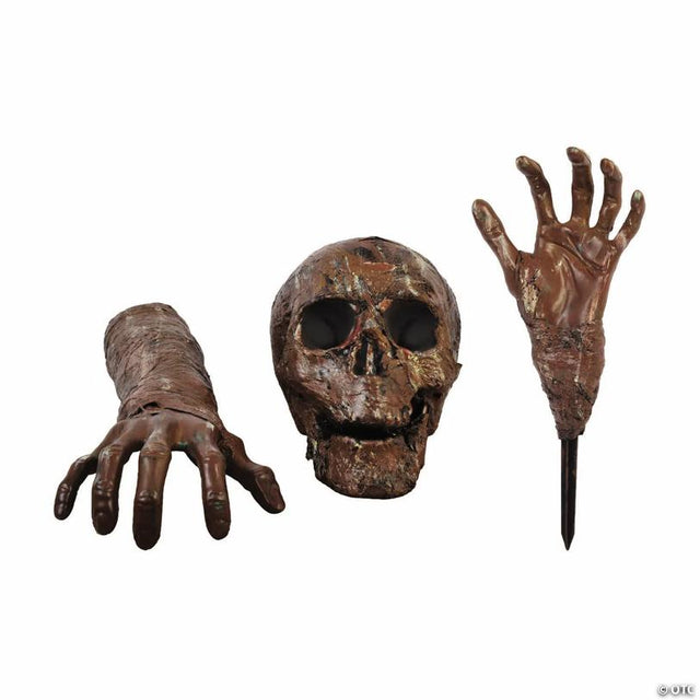 Grave Breaker® Decayed Bones Skull & Skeleton Arms Halloween Decoration