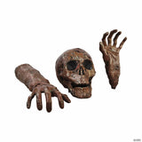 Grave Breaker® Decayed Bones Skull & Skeleton Arms Halloween Decoration